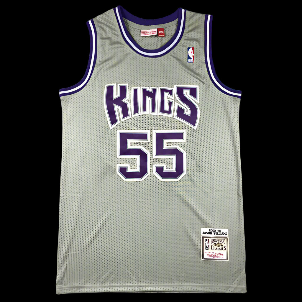 Jason Williams #55 Sacramento Kings Jersey White Purple - Throwback Classic