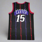 Vince Carter #15 Toronto Raptors 1998-99 Black Red Jersey - Rookie Classic