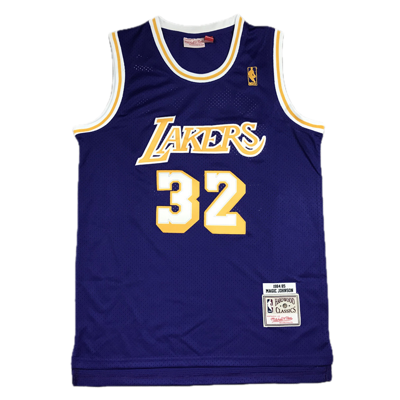 L.A. Lakers #32 Magic Johnson 1984-85 Throwback Classics Jersey (Home - Away)