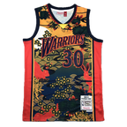 Golden State #30 Steph Curry Japanese Themed Classics Jersey