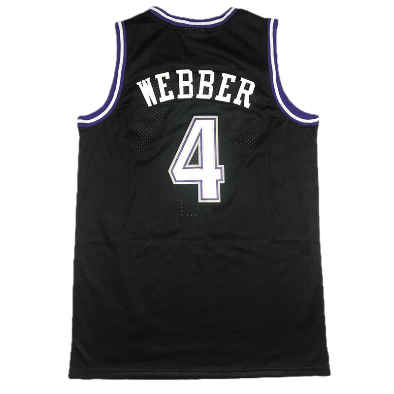 Sacramento #4 Webber 1998-99 Throwback Classics Jersey (Black/Purple)