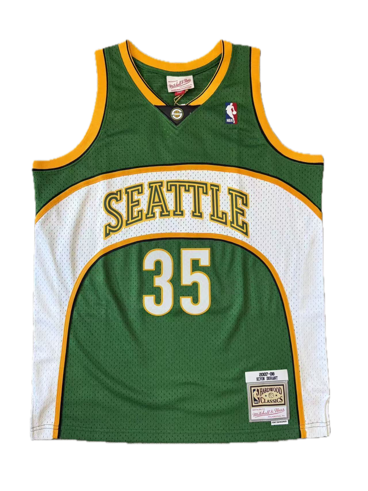 Seattle Super Sonics #35 Kevin Durant Throwback Classics Jersey