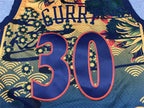 Golden State #30 Steph Curry Japanese Themed Classics Jersey