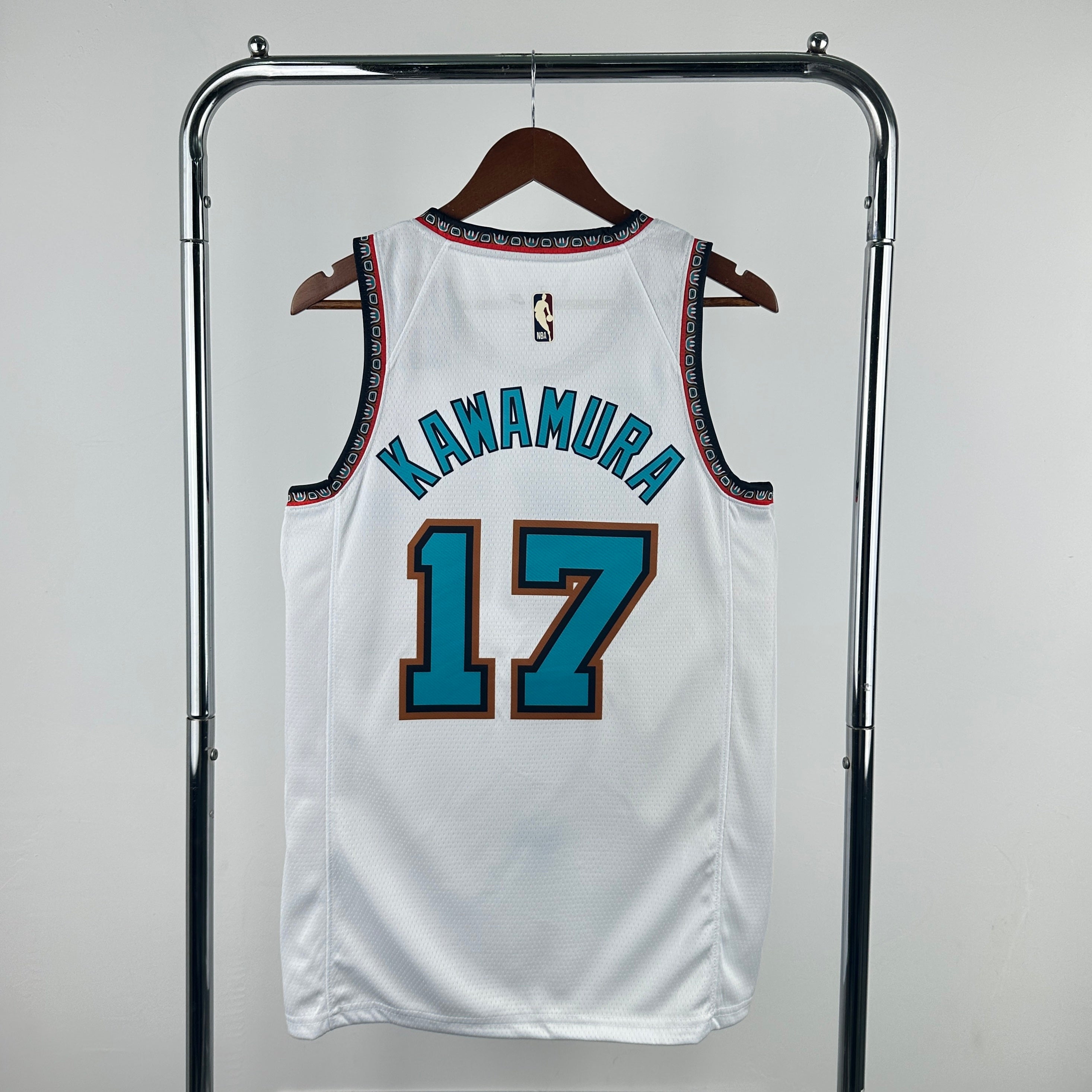 Vancouver Grizzlies #17 Kawamura (White/Teal) Swingman Jersey