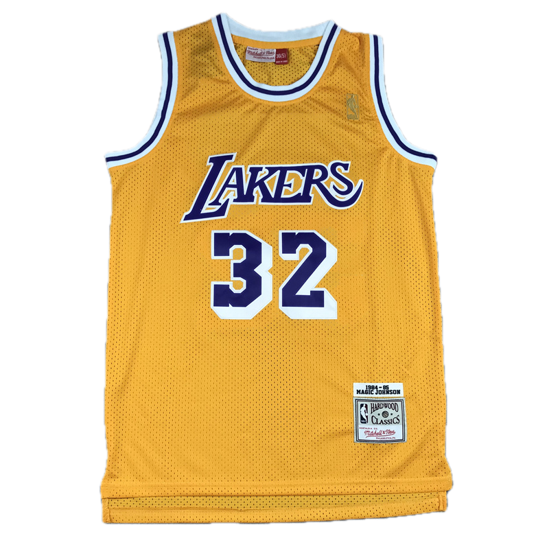 L.A. Lakers #32 Magic Johnson 1984-85 Throwback Classics Jersey (Home - Away)