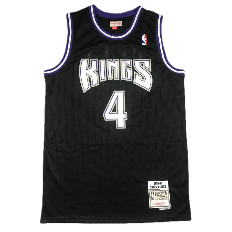 Sacramento #4 Webber 1998-99 Throwback Classics Jersey (Black/Purple)