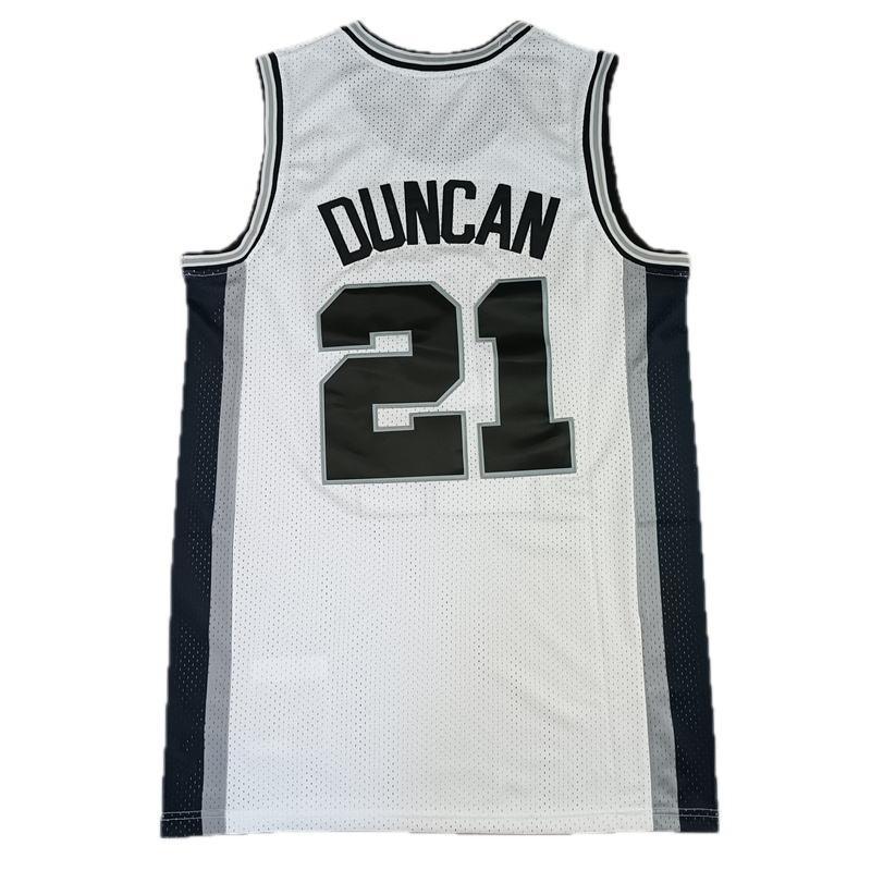 San Antonio Spurs #21 Duncan 1998-99 (White) Throwback Classics Jersey