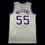 Jason Williams #55 Sacramento Kings Jersey White Purple - Throwback Classic