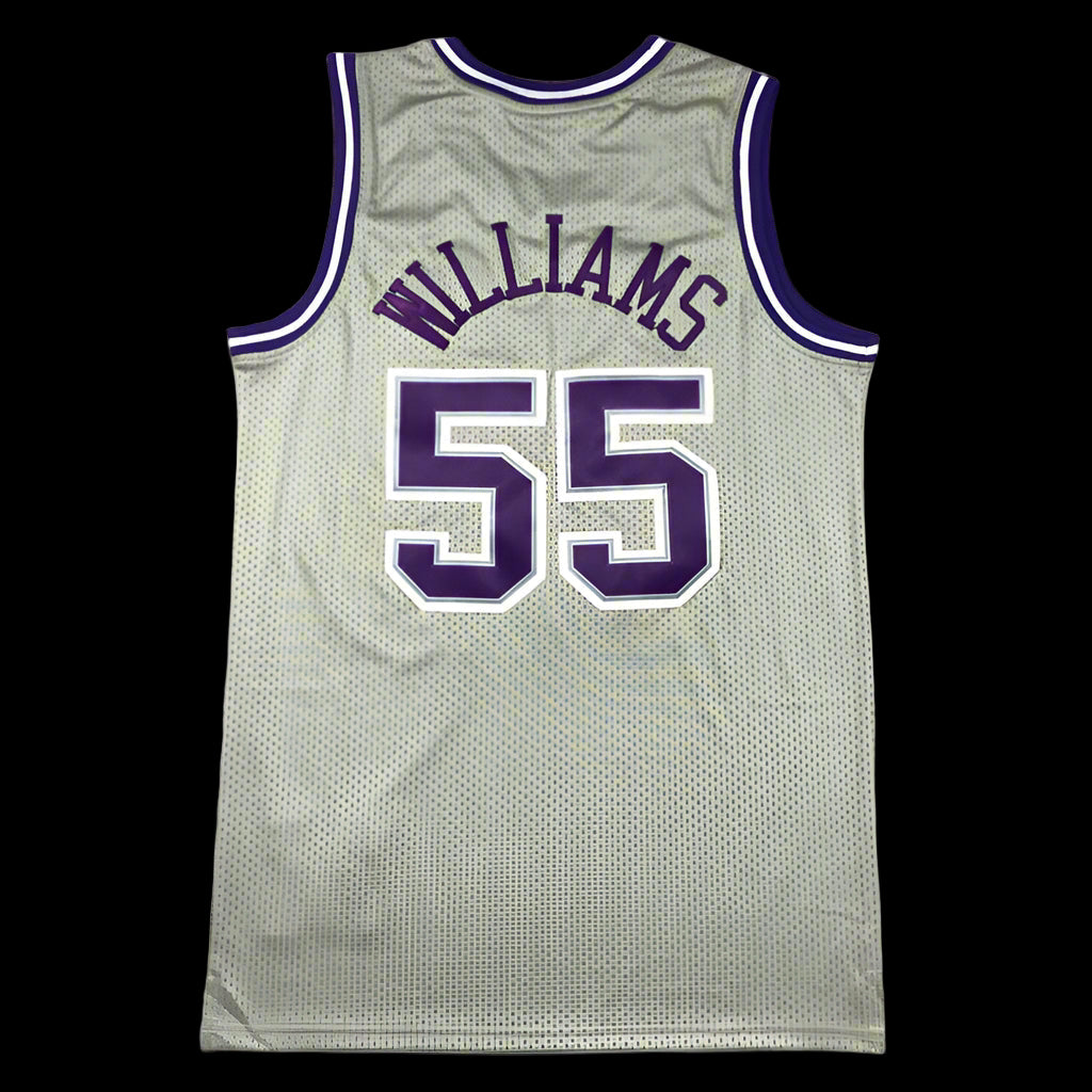 Jason Williams #55 Sacramento Kings Jersey White Purple - Throwback Classic